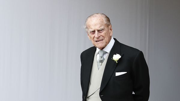 Britain's Prince Philip waits for the bridal procession following the wedding of Princess Eugenie of York and Jack Brooksbank in St George's Chapel, Windsor Castle, near London, England, Friday, Oct. 12, 2018. Britain's Prince Philip waits for the bridal procession following the wedding of Princess Eugenie of York and Jack Brooksbank in St George's Chapel, Windsor Castle, near London, England, Friday, Oct. 12, 2018. - Sputnik International