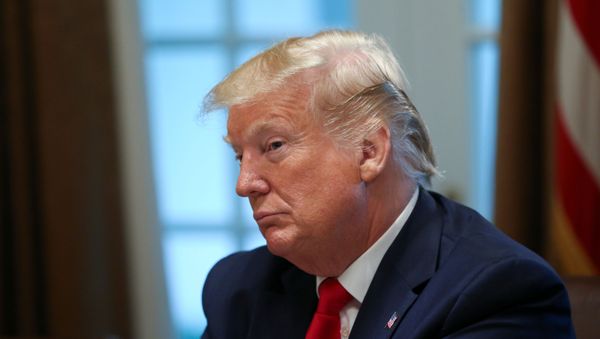 US President Donald Trump hosts a working lunch with governors on workforce freedom and mobility in the Cabinet Room of the White House in Washington US President Donald Trump hosts a working lunch with governors on workforce freedom and mobility in the Cabinet Room of the White House in Washington - Sputnik International