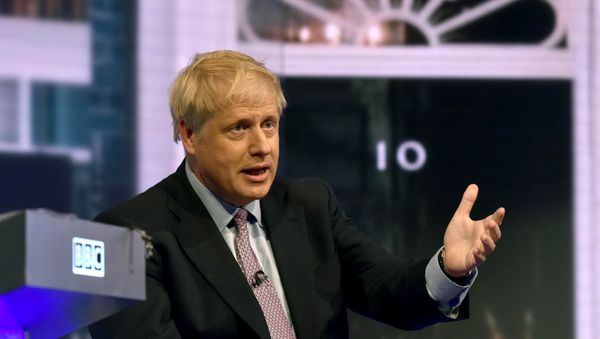 Boris Johnson appears on BBC TV's debate with candidates vying to replace British PM Theresa May, in London, Britain June 18, 2019 - Sputnik International
