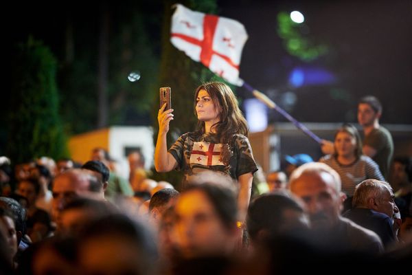 Protesters in Tbilisi, Georgia Protesters in Tbilisi, Georgia - Sputnik International