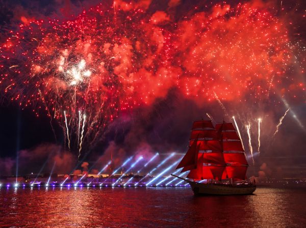 Brigantine 'Rossiya' During a Graduation Ceremony in St Petersburg Brigantine 'Rossiya' During a Graduation Ceremony in St Petersburg - Sputnik International