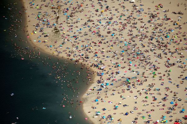 People Cool Off at a Lake in Haltern am See People Cool Off at a Lake in Haltern am See - Sputnik International