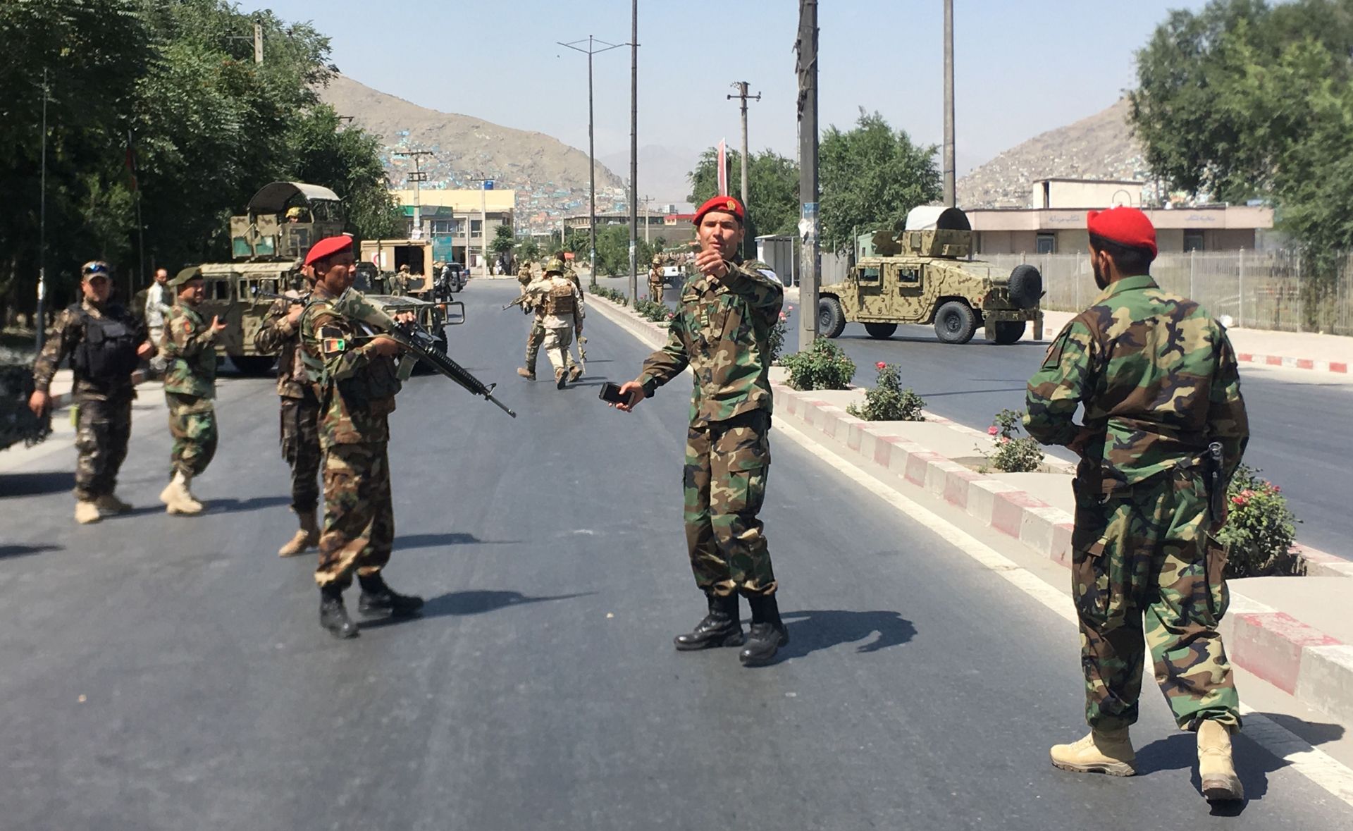 Afghan security forces arrive at the site of an explosion in Kabul, Afghanistan - Sputnik International, 1920, 07.09.2021