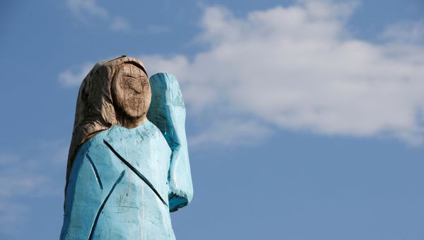 Life-size wooden sculpture of U.S. first lady Melania Trump is officially unveiled in Rozno, near her hometown of Sevnica, Slovenia, July 5, 2019. REUTERS/Borut Zivulovic Life-size wooden sculpture of U.S. first lady Melania Trump is officially unveiled in Rozno, near her hometown of Sevnica, Slovenia, July 5, 2019. REUTERS/Borut Zivulovic - Sputnik International