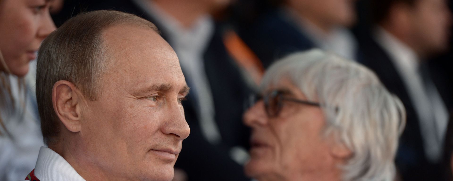 File photo: Russian President Vladimir Putin and Formula One boss Bernie Ecclestone during the Russian stage of the Formula 1 World Championship race in Sochi on 12 October, 2014 - Sputnik International, 1920, 30.06.2022
