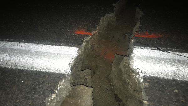Massive California Fissure Caused by Quake Becomes Tourist Attraction - Sputnik International