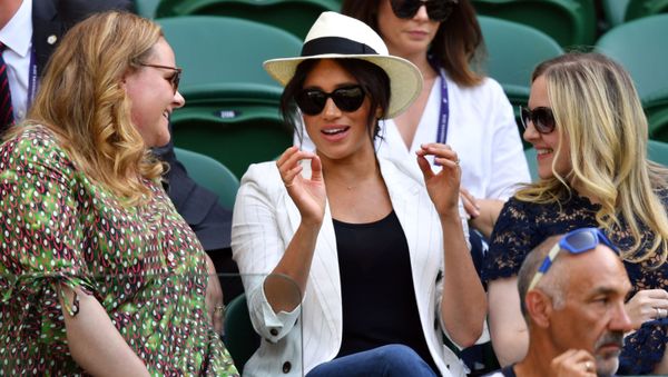Britain's Meghan (C), Duchess of Sussex watches US player Serena Williams playing against Slovakia's Kaja Juvan during their women's singles second round match on the fourth day of the 2019 Wimbledon Championships at The All England Lawn Tennis Club in Wimbledon, southwest London, on July 4, 2019 Britain's Meghan (C), Duchess of Sussex watches US player Serena Williams playing against Slovakia's Kaja Juvan during their women's singles second round match on the fourth day of the 2019 Wimbledon Championships at The All England Lawn Tennis Club in Wimbledon, southwest London, on July 4, 2019 - Sputnik International