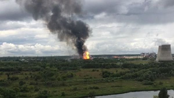   Fire at a combined heat and power production plant in the city of Mytishchi near Moscow - Sputnik International