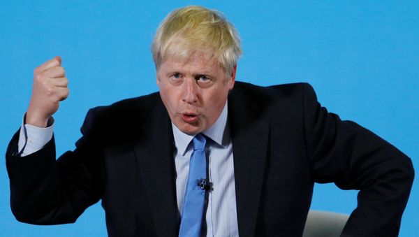Boris Johnson, a leadership candidate for Britain's Conservative Party, attends a hustings event in Colchester, Britain July 13, 2019 - Sputnik International