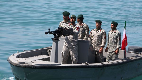 Iranian soldiers take part in the National Persian Gulf day in the Strait of Hormuz, on April 30, 2019 - Sputnik International