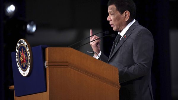 Philippine President Rodrigo Duterte delivers a speech at the special session of the International Conference on The Future of Asia Friday, May 31, 2019, in Tokyo Philippine President Rodrigo Duterte delivers a speech at the special session of the International Conference on The Future of Asia Friday, May 31, 2019, in Tokyo - Sputnik International