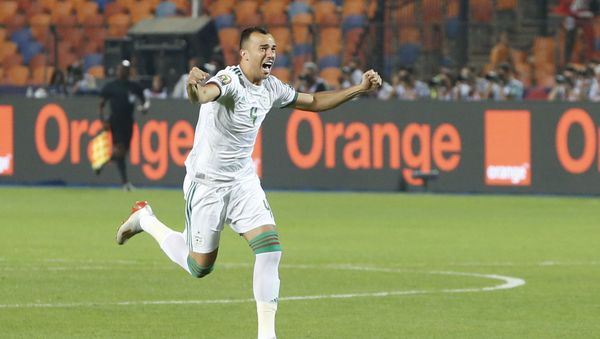 Algeria's Djamel Eddine celebrates a goal during the African Cup of Nations final soccer match between Algeria and Senegal Algeria's Djamel Eddine celebrates a goal during the African Cup of Nations final soccer match between Algeria and Senegal - Sputnik International