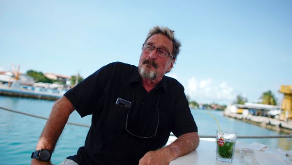John McAfee, co-founder of McAfee Crypto Team and CEO of Luxcore and founder of McAfee Antivirus, speaks during an interview in Havana, Cuba, July 4, 2019. Picture taken July 4, 2019. John McAfee, co-founder of McAfee Crypto Team and CEO of Luxcore and founder of McAfee Antivirus, speaks during an interview in Havana, Cuba, July 4, 2019. Picture taken July 4, 2019. - Sputnik International