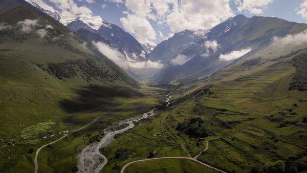 A general view of the Dzhimara river-valley, Russia's Republic of North Ossetia - Alania. A general view of the Dzhimara river-valley, Russia's Republic of North Ossetia - Alania. - Sputnik International
