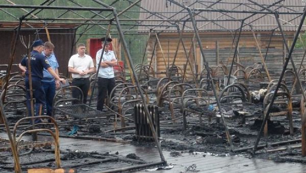 Fire consequences in the tent town - Sputnik International