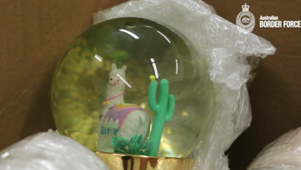 Australian Border Force detects 7.5L liquid methamphetamine in snow globes - Sputnik International