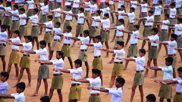 Rashtriya Swayamsewak Sangh drill Rashtriya Swayamsewak Sangh drill - Sputnik International