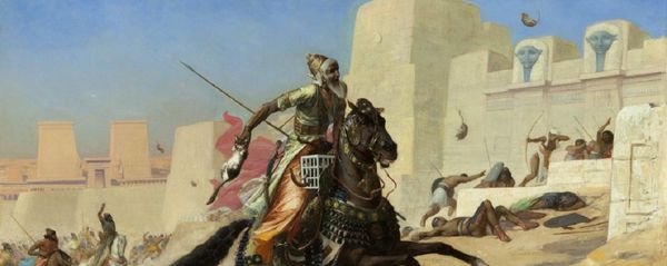 Persian soldiers allegedly used cats and other sacred Egyptian animals against the Pharaoh's army in an early example of psychological warfare during the Battle of Pelusium between the Achaemenid Empire and Ancient Egypt in 525 BC. Painting by French painter Paul Marie Lenoir, 1872. Persian soldiers allegedly used cats and other sacred Egyptian animals against the Pharaoh's army in an early example of psychological warfare during the Battle of Pelusium between the Achaemenid Empire and Ancient Egypt in 525 BC. Painting by French painter Paul Marie Lenoir, 1872. - Sputnik International