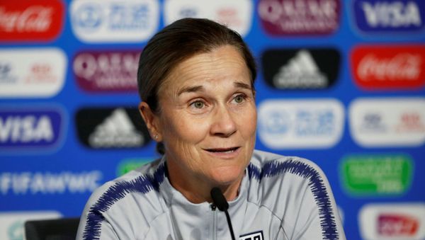 FILE PHOTO: Soccer Football - Women's World Cup - United States Press Conference - Groupama Stadium, Lyon, France - July 6, 2019 coach of the U.S. Jill Ellis during the press conference - Sputnik International