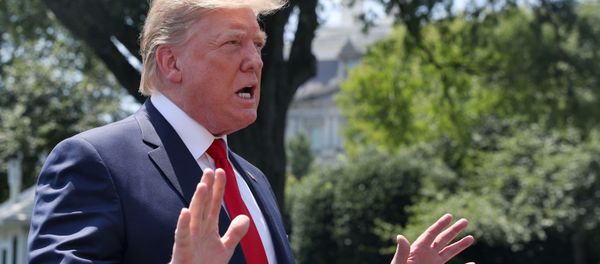 U.S. President Donald Trump speaks to the news media after returning from a quick trip to Williamsburg, Virginia, in Washington, U.S., July 30, 2019 - Sputnik International