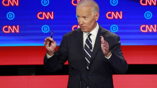 Former Vice President Joe Biden speaks on the second night of the second 2020 Democratic US presidential debate in Detroit, Michigan, 31 July 2019. - Sputnik International