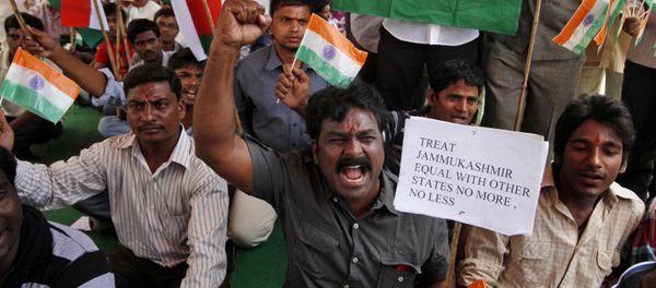 Activists of India’s Bharatiya Janata Party (BJP) shout slogans during a protest in Hyderabad, India (File) Activists of India’s Bharatiya Janata Party (BJP) shout slogans during a protest in Hyderabad, India (File) - Sputnik International
