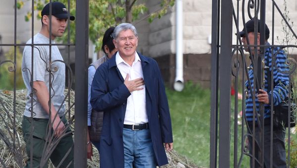In this file photo taken on June 27, 2019 Former Kyrgyz president Almazbek Atambayev stands at the entrance to his residence in the village of Koi-Tash near the capital Bishkek - Sputnik International