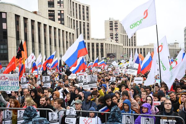 Over 130 People Detained After Rally in Central Moscow - Police Over 130 People Detained After Rally in Central Moscow - Police - Sputnik International