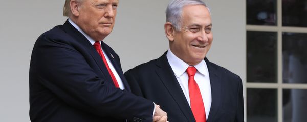 President Donald Trump welcomes visiting Israeli Prime Minister Benjamin Netanyahu to the White House in Washington, Monday, March 25, 2019 President Donald Trump welcomes visiting Israeli Prime Minister Benjamin Netanyahu to the White House in Washington, Monday, March 25, 2019 - Sputnik International