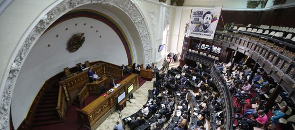 Opposition lawmakers participate in a session at the National Assembly in Caracas, Venezuela Opposition lawmakers participate in a session at the National Assembly in Caracas, Venezuela - Sputnik International
