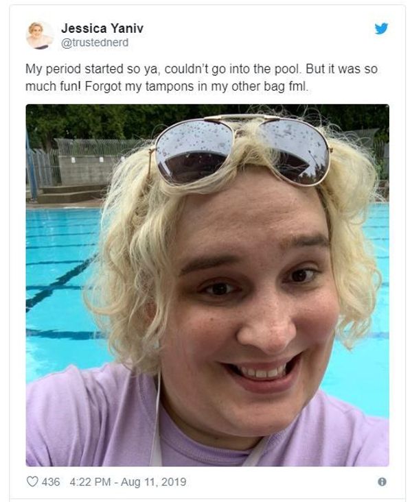 Jessica Yaniv, a Trans Woman With Male Genitalia, ‘Forgot Tampons’ and Can't Go to Pool Jessica Yaniv, a Trans Woman With Male Genitalia, ‘Forgot Tampons’ and Can't Go to Pool - Sputnik International