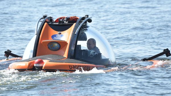 Russian President Vladimir Putin submerges on board C-Explorer 3.11 bathyscaphe near the isle of Gogland in the Gulf of Finland visiting Shch-308 Semga submarine which sink in 1942, in Leningrad region, Russia. - Sputnik International