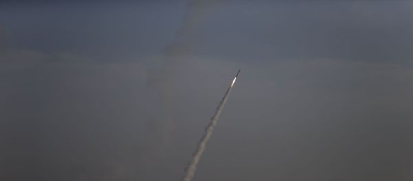 Israeli Iron Dome air defense system launches to intercept rocket from Gaza Strip, near Israel and Gaza border, Sunday, May 5, 2019. Palestinian militants in the Gaza Strip on Sunday intensified a wave of rocket fire into southern Israel, striking towns and cities across the region while Israeli forces struck dozens of targets throughout Gaza, including militant sites that it said were concealed in homes or residential areas - Sputnik International