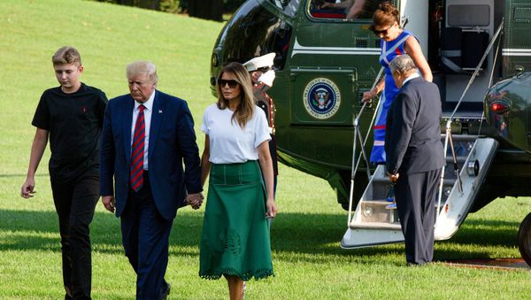US President Donald Trump, First Lady Melania Trump, their son Barron - Sputnik International