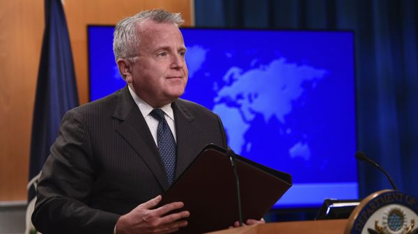 Acting Secretary of State John Sullivan finishes speaking about the release of the 2017 country reports on human rights practices during a news conference at the State Department in Washington, Friday, April 20, 2018.  - Sputnik International