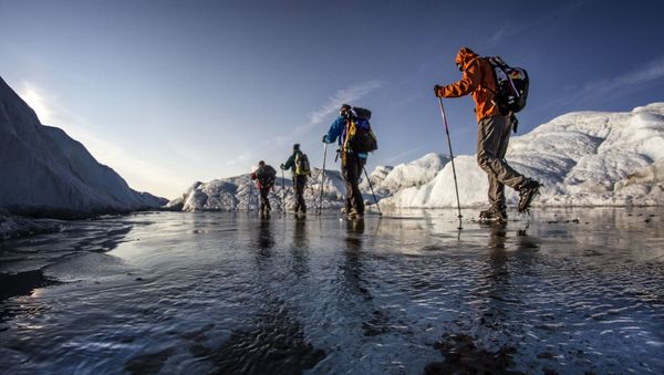 Petr Kraus and friends walk on the Ice Cap in Greenland Petr Kraus and friends walk on the Ice Cap in Greenland - Sputnik International