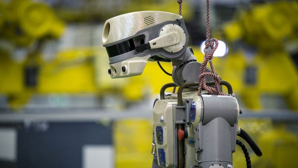 FEDOR the robot preparing for launch at the Baikonur cosmondrome in Kazakhstan. - Sputnik International
