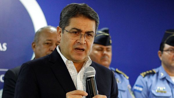 Honduras' President Juan Orlando Hernandez speaks during a news conference at the Presidential House in Tegucigalpa, Honduras Honduras' President Juan Orlando Hernandez speaks during a news conference at the Presidential House in Tegucigalpa, Honduras - Sputnik International
