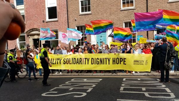 Protest in Dublin, Ireland against US Vice President Pence's visit  - Sputnik International