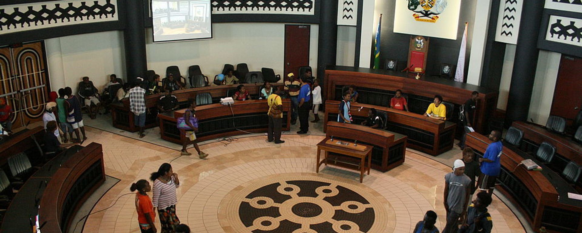 The inside of the House of Parliament in Honiara, Solomon Islands The inside of the House of Parliament in Honiara, Solomon Islands - Sputnik International, 1920, 27.11.2021