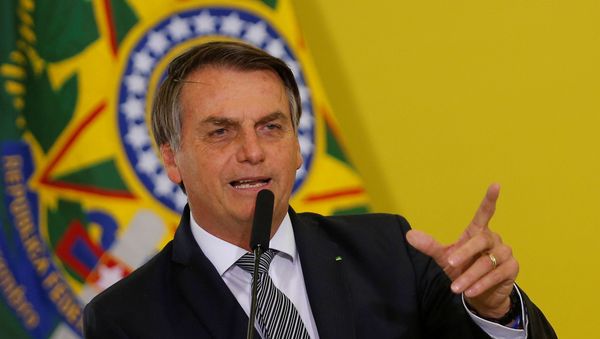 Brazil's President Jair Bolsonaro speaks during a ceremony at the Planalto Palace in Brasilia, Brazil September 3, 2019 - Sputnik International