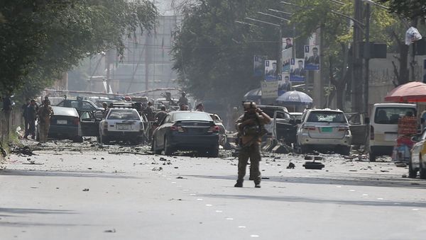 Damaged cars are seen at the site of a suicide attack in Kabul, Afghanistan September 5, 2019 - Sputnik International