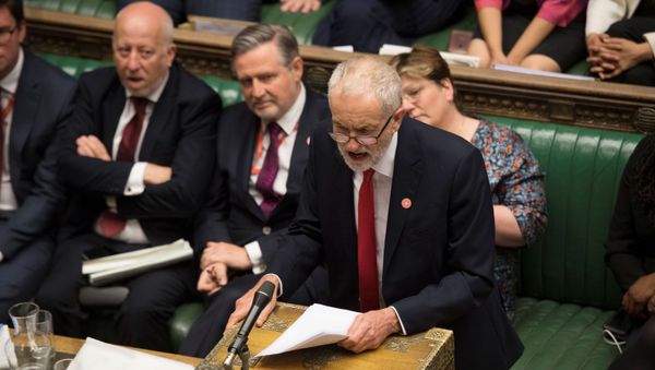 Britain's opposition Labour Party leader Jeremy Corbyn speaks during debate in the House of Commons in London, Britain September 4, 2019 Britain's opposition Labour Party leader Jeremy Corbyn speaks during debate in the House of Commons in London, Britain September 4, 2019 - Sputnik International