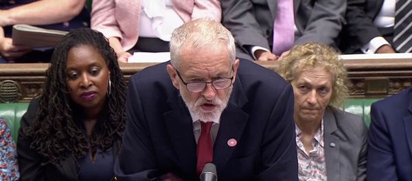 Britain's opposition Labour Party leader Jeremy Corbyn speaks during the weekly question time debate in Parliament in London, Britain, September 4, 2019, in this screen grab taken from video. Britain's opposition Labour Party leader Jeremy Corbyn speaks during the weekly question time debate in Parliament in London, Britain, September 4, 2019, in this screen grab taken from video. - Sputnik International
