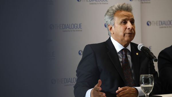 Ecuador's President Lenin Moreno speaks at an event at the Inter-American Dialogue think tank, Tuesday, April 16, 2019, in Washington. - Sputnik International