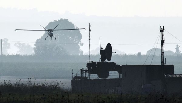 A picture shows an Israeli army UAV landing in an airfield, in the Israeli-annexed Golan Heights (File) - Sputnik International