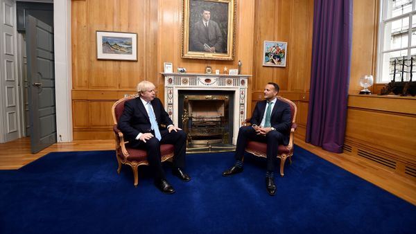 British Prime Minister Boris Johnson meets with Irish Taoiseach Leo Varadkar at Government Buildings during his visit to Dublin, Ireland September 9, 2019 - Sputnik International