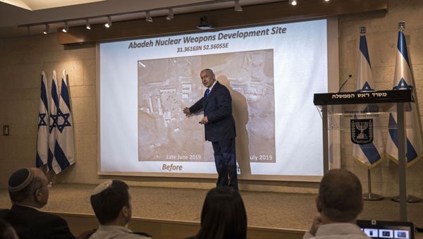 Israeli Prime Minister Benjamin Netanyahu, speaks during a press conference at the foreign ministry in Jerusalem, Monday, Sept. 9, 2019 - Sputnik International