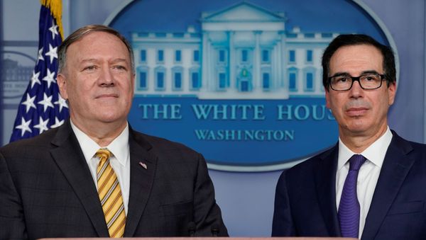 US Secretary of State Mike Pompeo and Treasury Secretary Steve Mnuchin  - Sputnik International