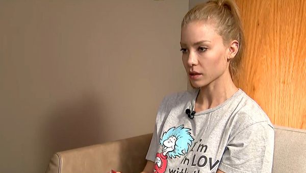 Handout screen grab taken from SBT network showing Brazilian student and model Najila Trindade Mendes de Souza, who accused footballer Neymar of rape and sexual assault at a Paris hotel, speaking during a television interview in Sao Paulo, Brazil, on June 5, 2019 - Sputnik International
